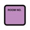 Nevs Printed Chart Labels - Room No 1-7/16" x 1-1/2" Violet w/Black NRBP-S-VIOLET - alternate 1